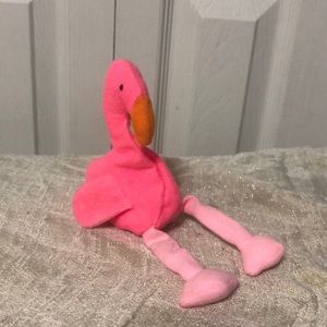 RARE VINTAGE Flamingo “Pinky” Teenie Beanie Babies Misprint McDonald’s Corp 90s